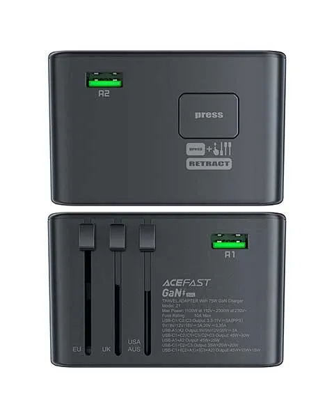 Acefast Z1 Charging Adapter 2300W + PD75W GaN