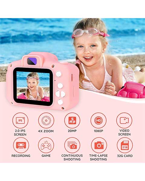   Kids Digital Camera, Toddler Camera, Kid Camera with 2 Inch Screen