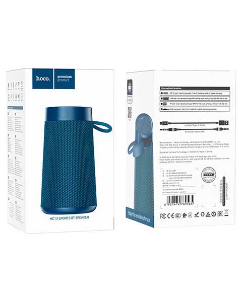  Hoco Hc13 Sports Bluetooth Speaker-Navy Blue