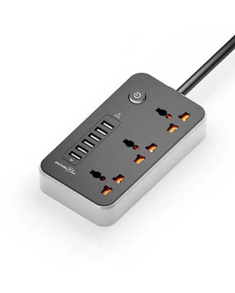 Porodo Blue Multi-Port Power Hub Ultimate Home And Office Kit 2M
