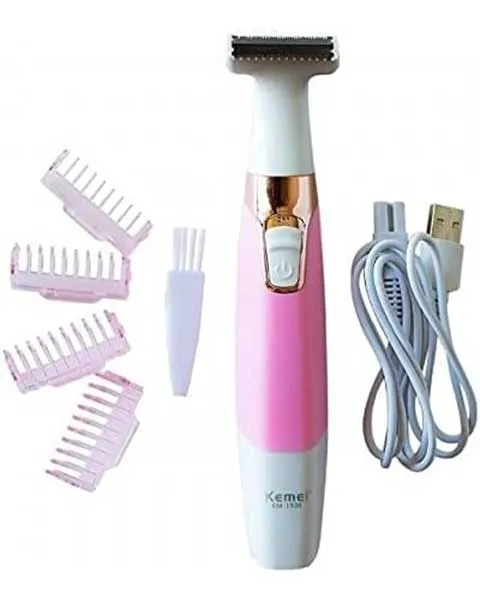 KEMEIKM-1900PortableRechargeableElectricLadiesFullBodyHairTrimmingShaverEpilator