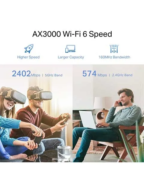 TP-Link AX3000 Mesh Dual Band Wi-Fi 6 Range Extender