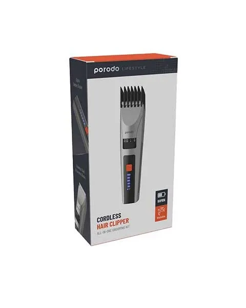 Porodo LifeStyle Rechargeable LED display Hair Trimmer 1200mAh
