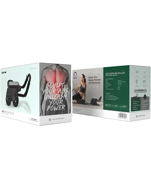 Green Lion ABS Exercise Roller with Digital Display, Automatic Rebound