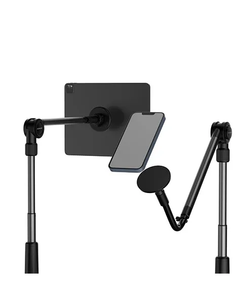 Porodo Lazy Man Stand with Magnetic Suction 92CM - Black