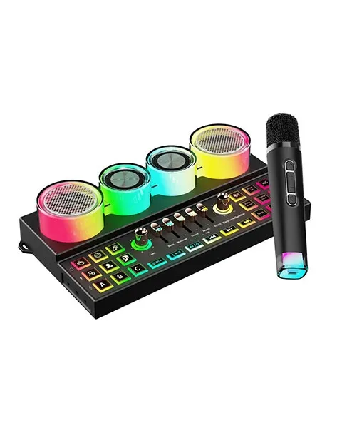 Porodo Soundtec Audiolink Multi-Platform Audio Mixer and Speaker - Black