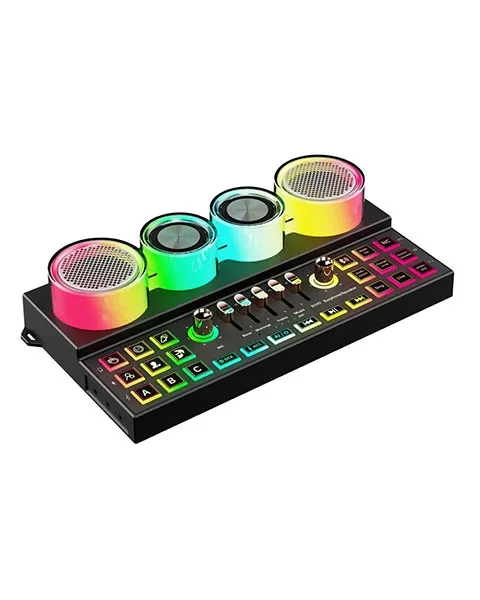 Porodo Soundtec Audiolink Multi-Platform Audio Mixer and Speaker - Black