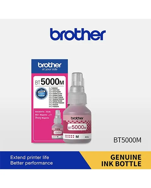  Brother Ink Cartridge BT5000 Magenta High Quality Ink for Exceptional Prints