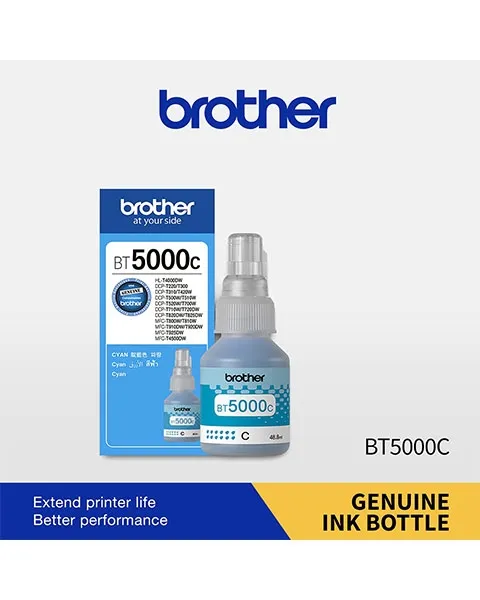  Brother Ink Cartridge BT5000 Cyan High Quality Ink for Exceptional Prints