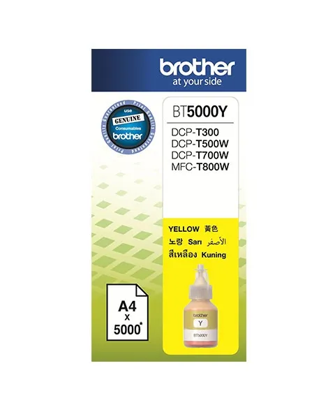 Brother Ink Cartridge BT5000 Yellow High Quality Ink for Exceptional Prints