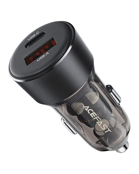 AcefastB12FastCarCharger60W(1xUSB-C+1xUSB-A)