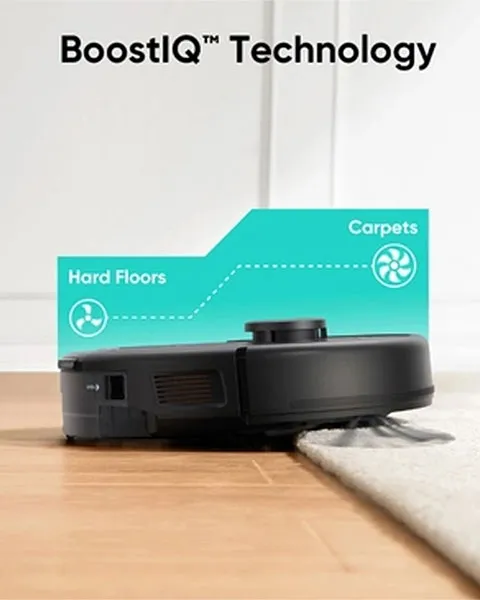  Eufy L60 Hybrid Robot Vacuum 50000Pa Suction Power Wi-Fi Bluetooth Black-T2268V11