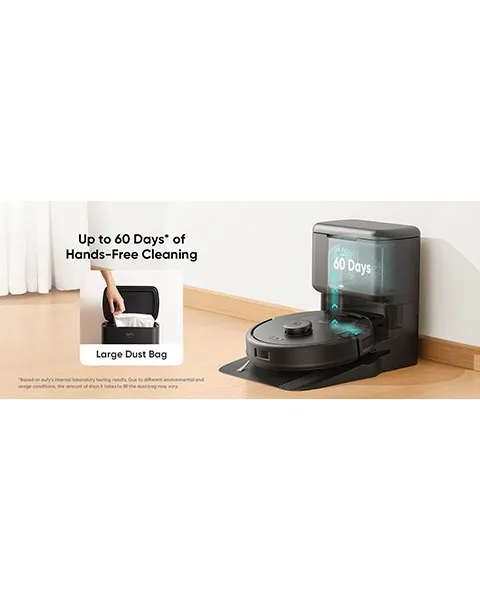  Eufy L60 Hybrid Robot Vacuum 50000Pa Suction Power Wi-Fi Bluetooth Black-T2268V11