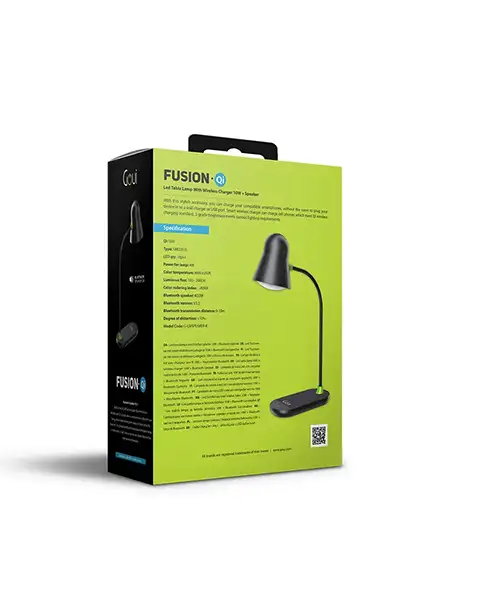 Goui Fusion Led Lamp with Speaker & Wireless Charger-Black