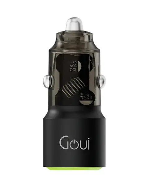 Goui Car Charger Gear PD, 65W 3A 2 Port-Black