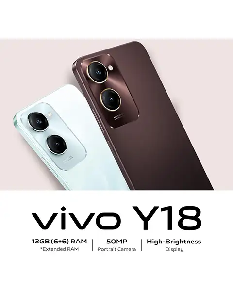 Vivo Y18 128GB Rom 6GB Ram-Mocha Brown