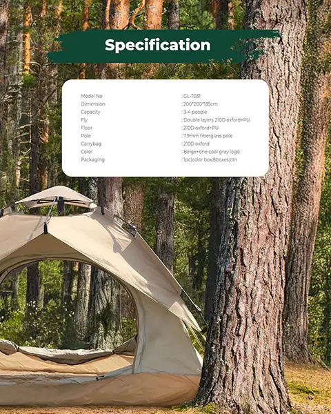 Green Lion GT-4 Ultimate Camping Tent-Beige
