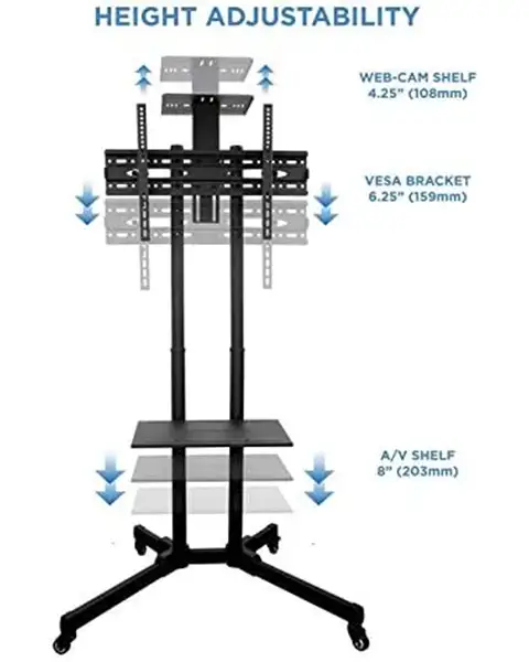 STARGOLDSG-867HeavyDutyVersatile37-70InchTVCartWithWheelsForLEDandLCDScreen