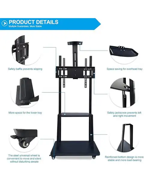 STARGOLD SG-836 TV Cart Bracket For Plasma/ LCD/ LED 32”-70” Maximum Hold Capacity 60kg