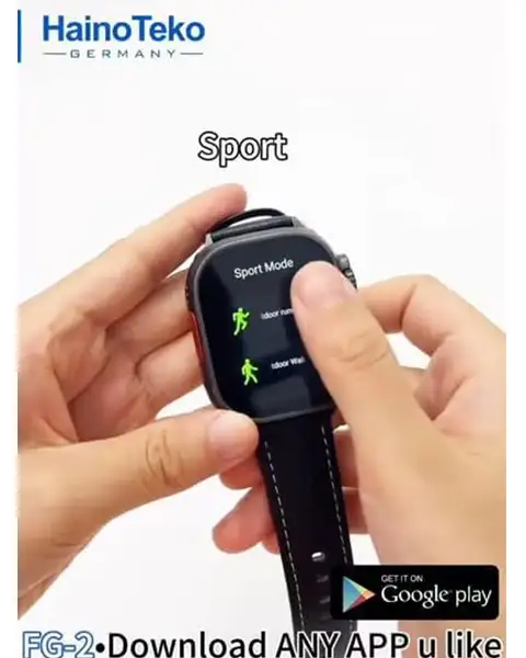  HainoTeko FG-2 5G Android Smart Watch With 5G SIM Ladies and Gents-Black