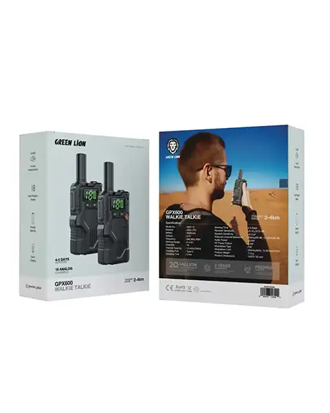 Green Lion GPX600 Walkie Talkie - Black