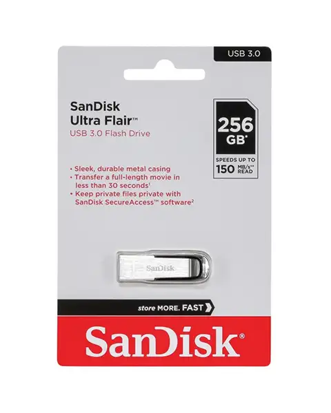 SanDisk 256GB Ultra Flair USB 3.0 Flash Drive - SDCZ73-256G-G46