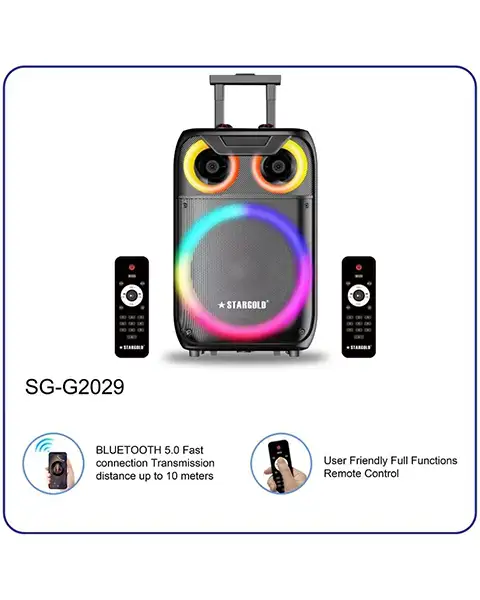 Stargold SG-G2029 Multimedia 40W Stereo 2.0 Speaker with Remote Control