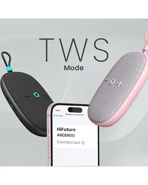  HiFuture ASCENDO 20W Wireless Speaker Bluetooth 5.3 IPX7 Waterproof-Pink