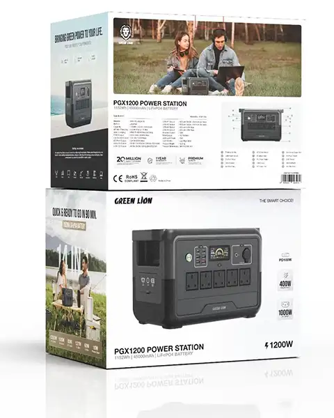 GreenLionPGX1200PortablePowerStation,400WSolarInput,PD100WChargingStation