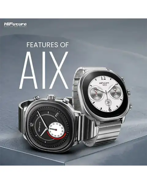 HiFutureAixStainlessSteelSmartWatch-Black