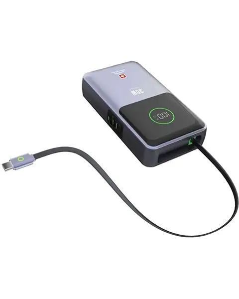 Swiss Military Power Bank 10000mAh 35W Fast Charging-Silver