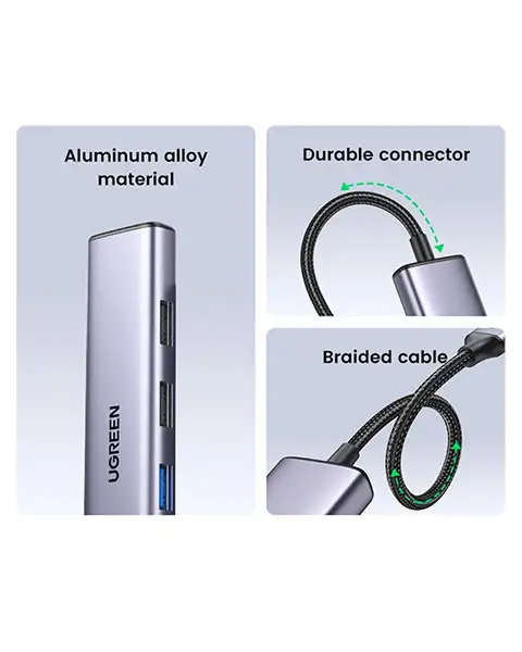 Ugreen CM478 USB-C to HDMI HUB Adapter USB-A 3.0 2x USB-A 2.0 PD