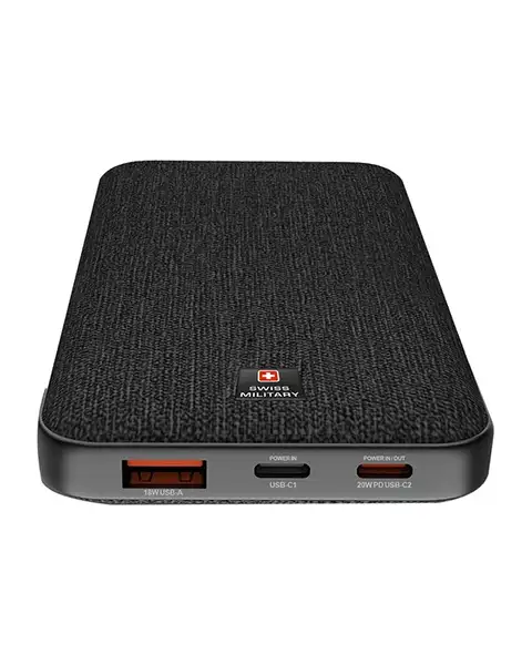 Swiss Military Power House 10000mAh USB-C 20W Power Bank – SM-PB-10K-2C1A