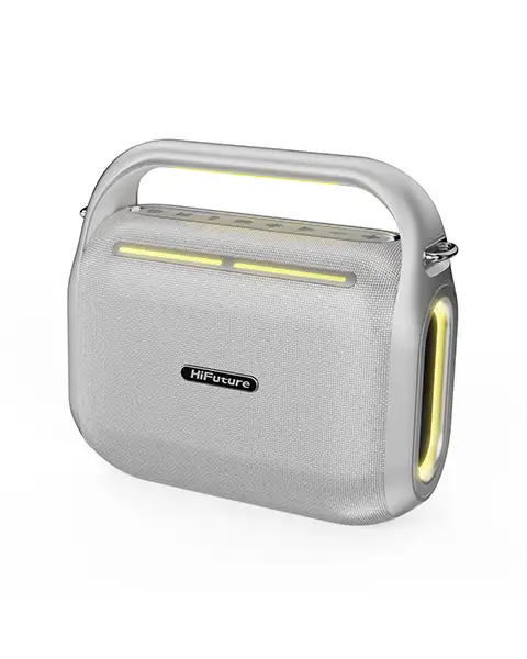  HiFuture Music Box 200 Portable Wireless Speaker Bluetooth 5.3 RGB lights-Silver