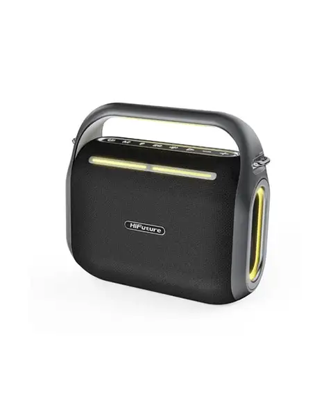  HiFuture Music Box 200 Portable Wireless Speaker Bluetooth 5.3 RGB lights-Black