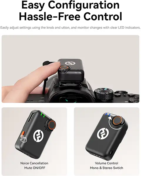 HollylandLarkM2SWirelessLavalierMicrophone-Black