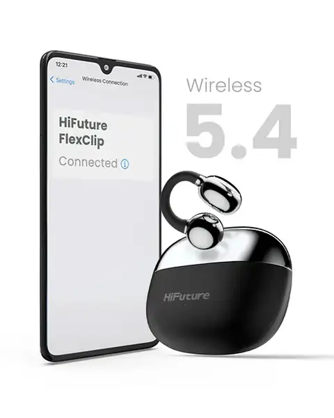  HiFuture FlexClip Open-Ear Wireless Earbuds ENC-Black