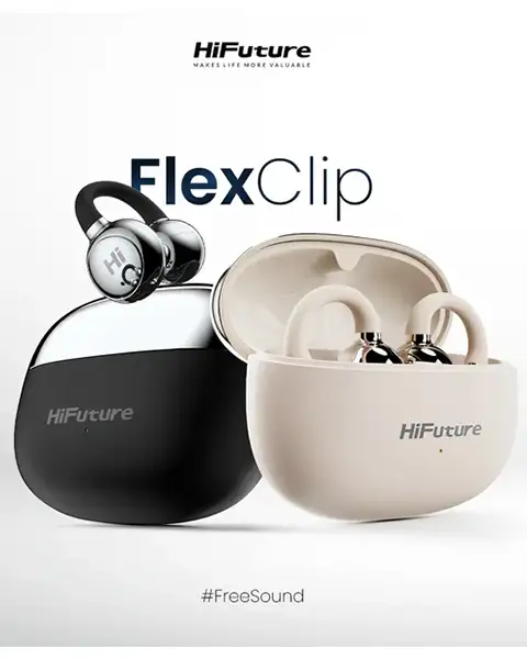  HiFuture FlexClip Open-Ear Wireless Earbuds ENC-Black