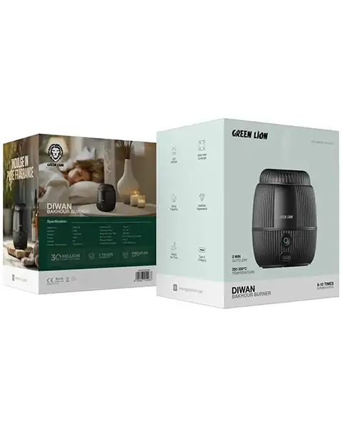 Green Lion Diwan Bakhour Burner-Black