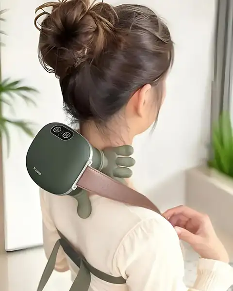 PorodoLifestyleRelaxRoboPortableHeatingNeckMassager-Green