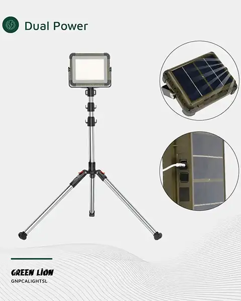 Green Lion Solar Camping Light 7200mAh - Silver