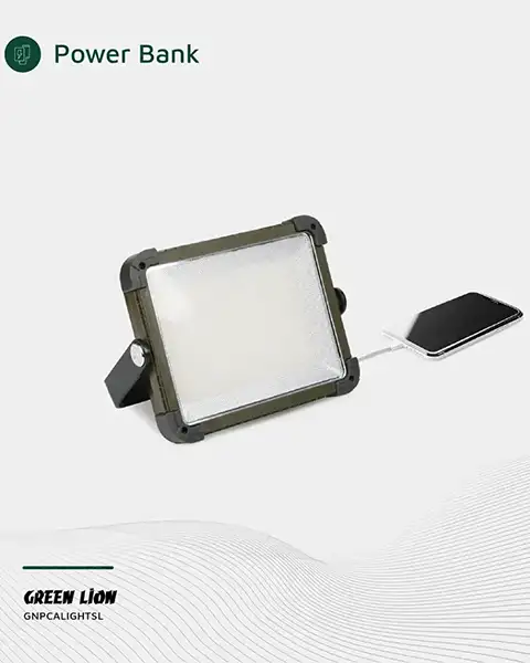 Green Lion Solar Camping Light 7200mAh - Silver