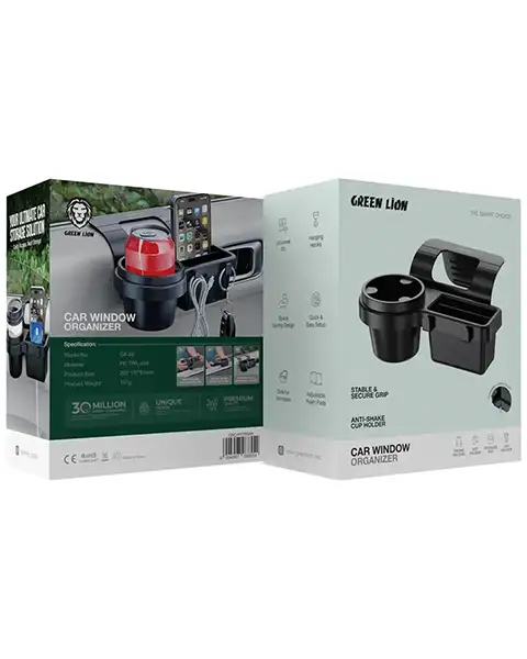 Green Lion Car Window Organizer - Black