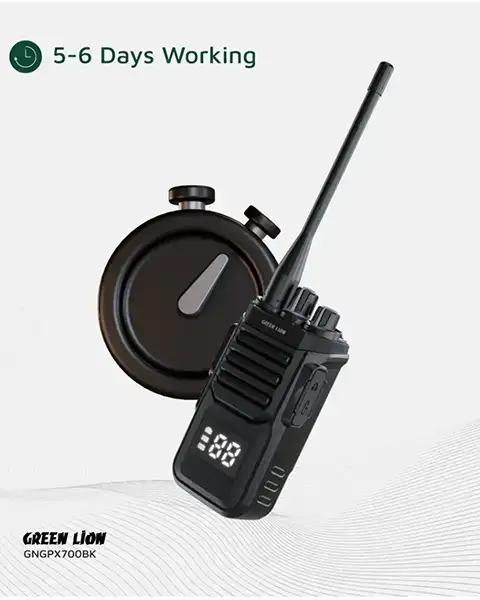 Green Lion GPX700 Walkie Talkie - Black
