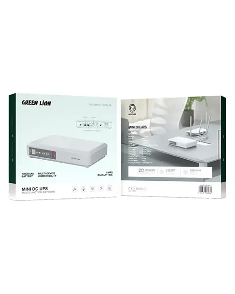 Green Lion Mini DC UPS Multifunction Network - White
