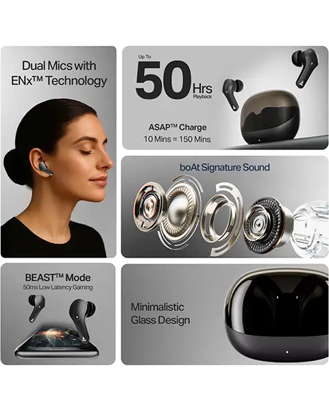boAt Airdopes Plus 311 TWS Wireless Earbuds-Black