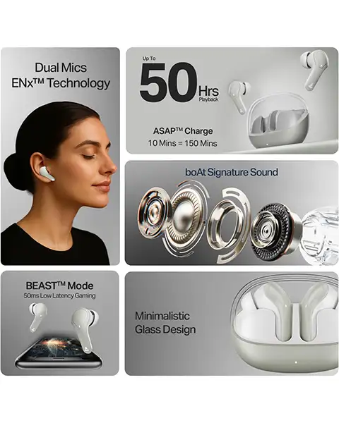 boAt Airdopes Plus 311 TWS Wireless Earbuds-Gray