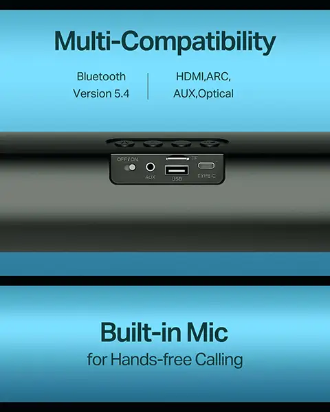 boAt Aavante Bar Joy 2.0 Channel Portable Soundbar TWS for 2X Power 10W-Black