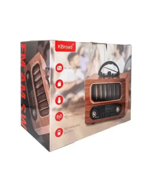 Kbroad KTF-2018 Wireless Retro Portable Fm Full Bands Radio Speaker