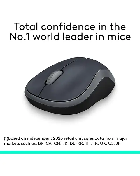 Logitech M185 Wireless Mouse 2.4GHz with USB Mini Receiver